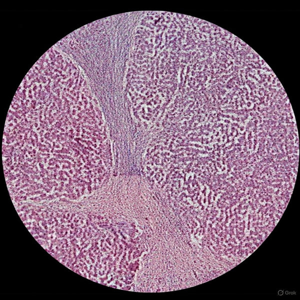 Portal Cirrhosis of Liver, Microscope Slide - Dr Wong Anatomy