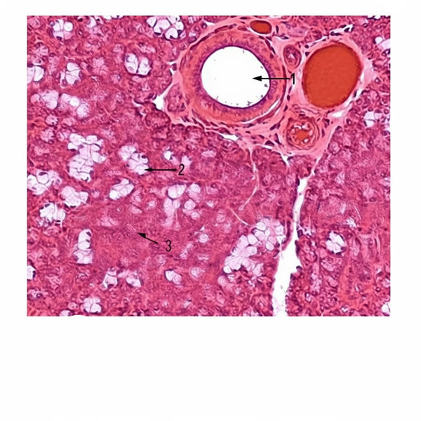 Submandibular Gland, Microscope Slide - Dr Wong Anatomy
