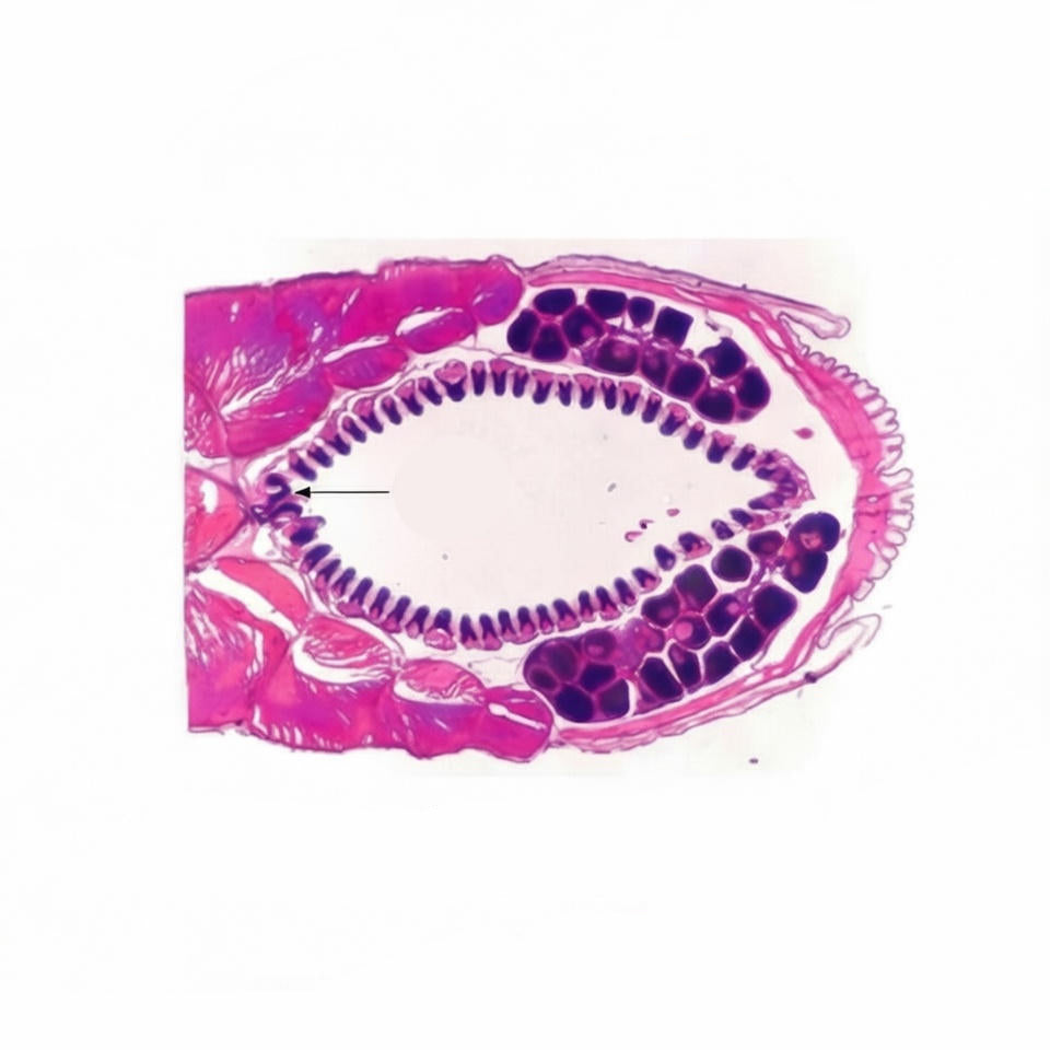 Amphioxus Pharyngeal Region, c.s. Prepared Microscope Slide