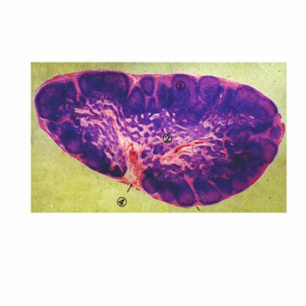 Lymph Node, Microscope Slide - Dr Wong Anatomy