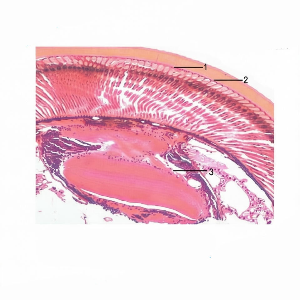 Insect Compound Eye, l.s. Microscope Slide - Dr Wong Anatomy