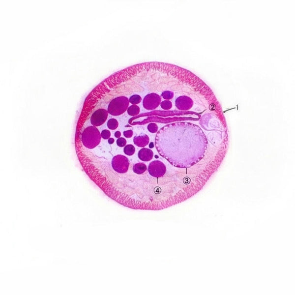 Roundworm (Ascaris) Male, c.s. Prepared Microscope Slide